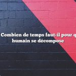 Question : Combien de temps faut-il pour que le caca humain se décompose